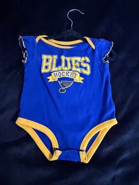 NHL Blues Blue and Yellow Baby Onesie
